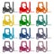 Forklift icons set