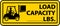 Forklift Load Capacity Label Sign On White Background