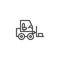 Forklift loader line icon