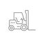 Forklift loader line outline icon