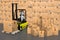 Forklift machine, warehouse - 3D rendering