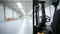 Forklift in a modern storehouse