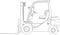 Forklift. Orthography Vector