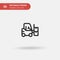 Forklift Simple vector icon. Illustration symbol design template for web mobile UI element. Perfect color modern pictogram on