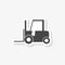 Forklift sticker, Forklift truck silhouette, simple vector icon