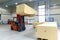 Forklift transport box in an industrial enterprise for storage