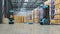 Forklift Truck AGV robots efficiently sorting hundreds of parcels per hourAutomated guided vehicle AGV