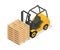 Forklift truck with cargo