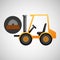 forklift truck construction sawmill icon graphic