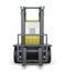 Forklift truck isolated on white background. 3d rendering