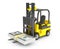 Forklift Truck moves Dollars