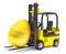 Forklift Truck moves Golden Easter Egg