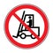 Forklift truck no sign