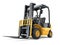 Forklift truck on white background.