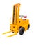 Forklift truck yellow isolated on white background.