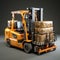 Forklifts lift goods in industrial settings or warehouses for export and import shipping containers