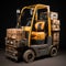 Forklifts lift goods in industrial settings or warehouses for export and import shipping containers