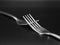 Forks crossing prangs utensils eatery