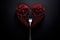 Forks heart valentine dish. Generate Ai