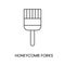 Forks for honeycombs line icon, vector illustration beekeeper's tools.