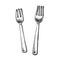 Forks Metallic Meal Kitchenware Monochrome Vector