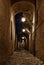 Forli, Emilia Romagna, Italy: dark alley in the old town