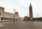 ForlÃ¬, Piazza Saffi with the Abbey of San Mercuriale, the very symbol of the city.