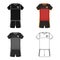 Form of the Belgian football team.The dark Belgian wolf. Belgium single icon in cartoon style vector symbol stock