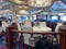 The  Formal Dining Room on the Royal Caribbean Cruise Ship Mariner of the Seas in Port Canaveral, Florida