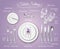 Formal Dinner Place Setting Infographics