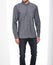 Formal grey shirt for menâ€™s paired with denim and white background, Cotton menâ€™s casual shirt paired with denim with white