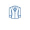 Formal jacket line icon concept. Formal jacket flat  vector symbol, sign, outline illustration.