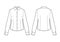 Formal long sleeved blouses for lady. Vector illustration