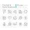 Formal and pure science pixel perfect linear icons set