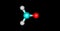 Formaldehyde molecular structure isolated on black