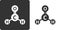 Formaldehyde pollutant molecule, flat icon style. Atoms shown as circles. Known carcinogen.