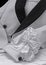 Formalwear tux jacket black white wedding garter