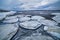 The formation of ice of a freezing Baikal lake in December