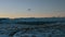 The formation and movement of clouds above the volcano Elbrus in the Caucasus Mountains in winter.