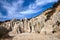 Formed by erosion rocks on the coast of the Greek island