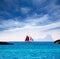 Formentera from Illetes view es Vedra Ibiza and sailboat