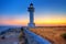 Formentera sunset in Barbaria cape lighthouse