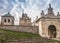 Former Benedictine monastery and now the Missionary Oblates of Mary immaculate at the Holy Cross Lysa Gora. The smaller basilica