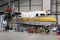 Former Golden Knights F27 Fokker Friendship aircraft at hangar at Lelystad Airport