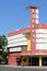 Former Liberty Theatre in Ellensburg Washington against a blue summer sky