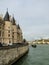 The former prison of the Conciergerie on the banks of the Seine