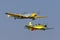 Former Swiss Air Force F+W C-3605 Schlepp target towing aircraft used to train pilots in aerial gunnery flying in formation with a