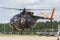 Former United States Army Hughes OH-6A Cayuse 69-16011 military helicopter G-OHGA.