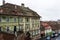 The former Zur Ungarische Krone Hotel and the Astronomer`s House, Sibiu.