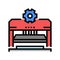 forming and punching parts car color icon vector illustration